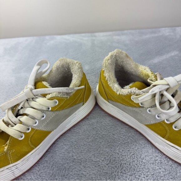 Palm Angels Snow Low Top Yellow Suede Chunky Sneakers Women's Sz 3 US/2 UK/36 EU - Picture 13 of 14